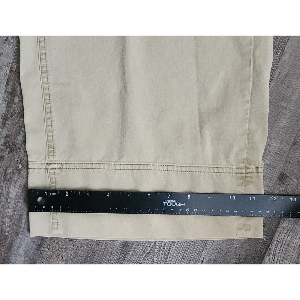 Everlane Wide Leg Crop Pants Women 4 Khaki Tan Button Fly Cotton Twill Mid Rise - Picture 6 of 13